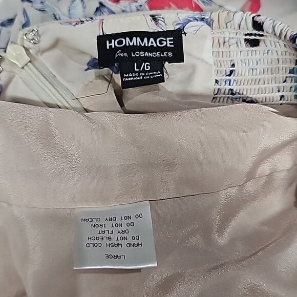 Hommage Los Angeles Wide Leg Floral Flowy Palazzo Pants Size Large - Picture 7 of 8